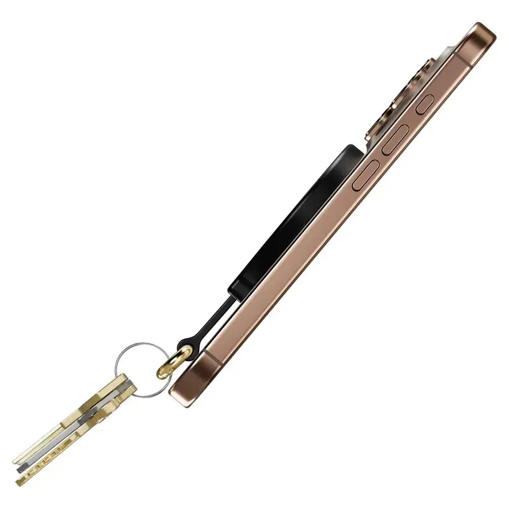 MagRing+ | Black Magnetic Adjustable Phone Ring with Keychain - Bansusa