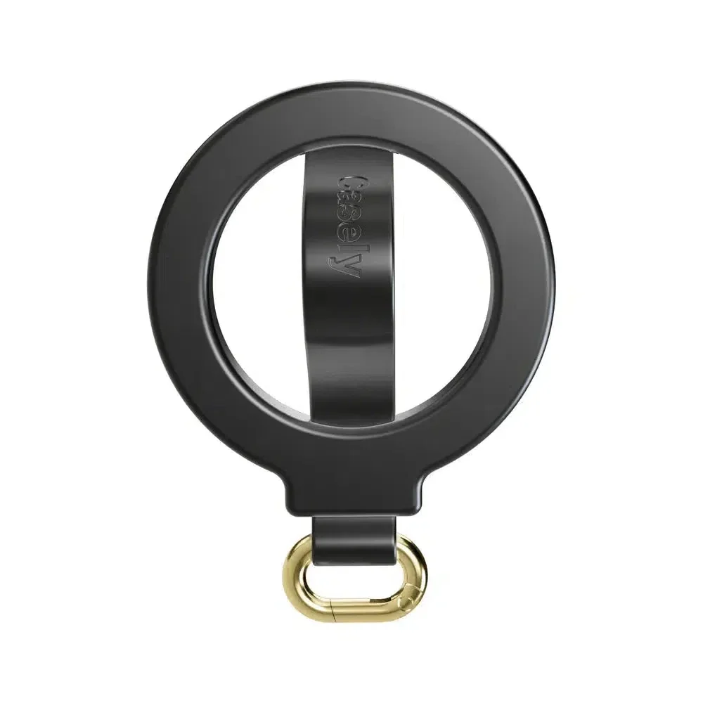 MagRing+ | Black Magnetic Adjustable Phone Ring with Keychain - Bansusa
