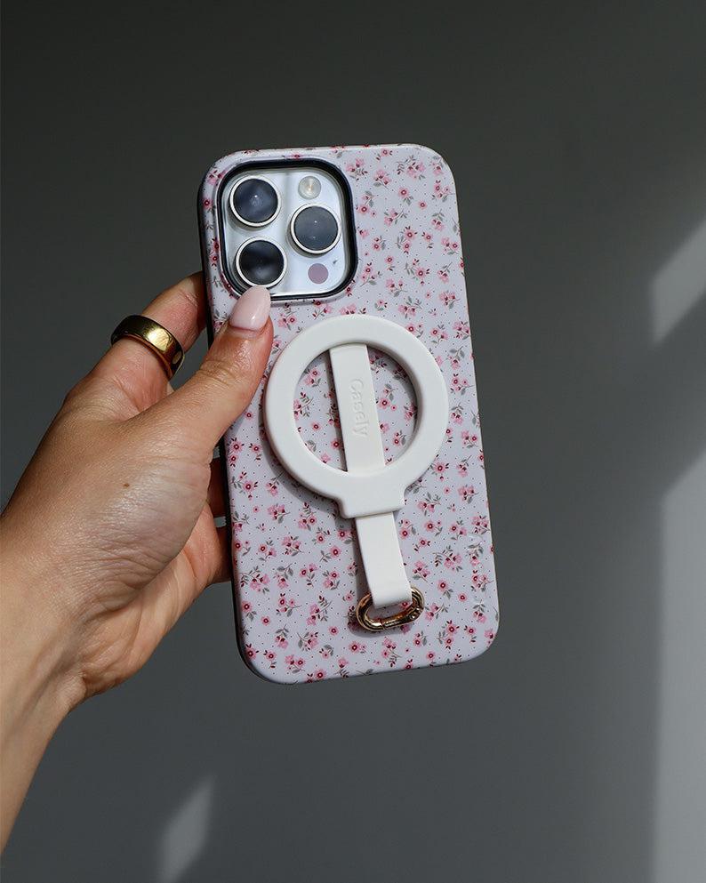 MagRing+ | Bone White Magnetic Adjustable Phone Ring with Keychain - Bansusa