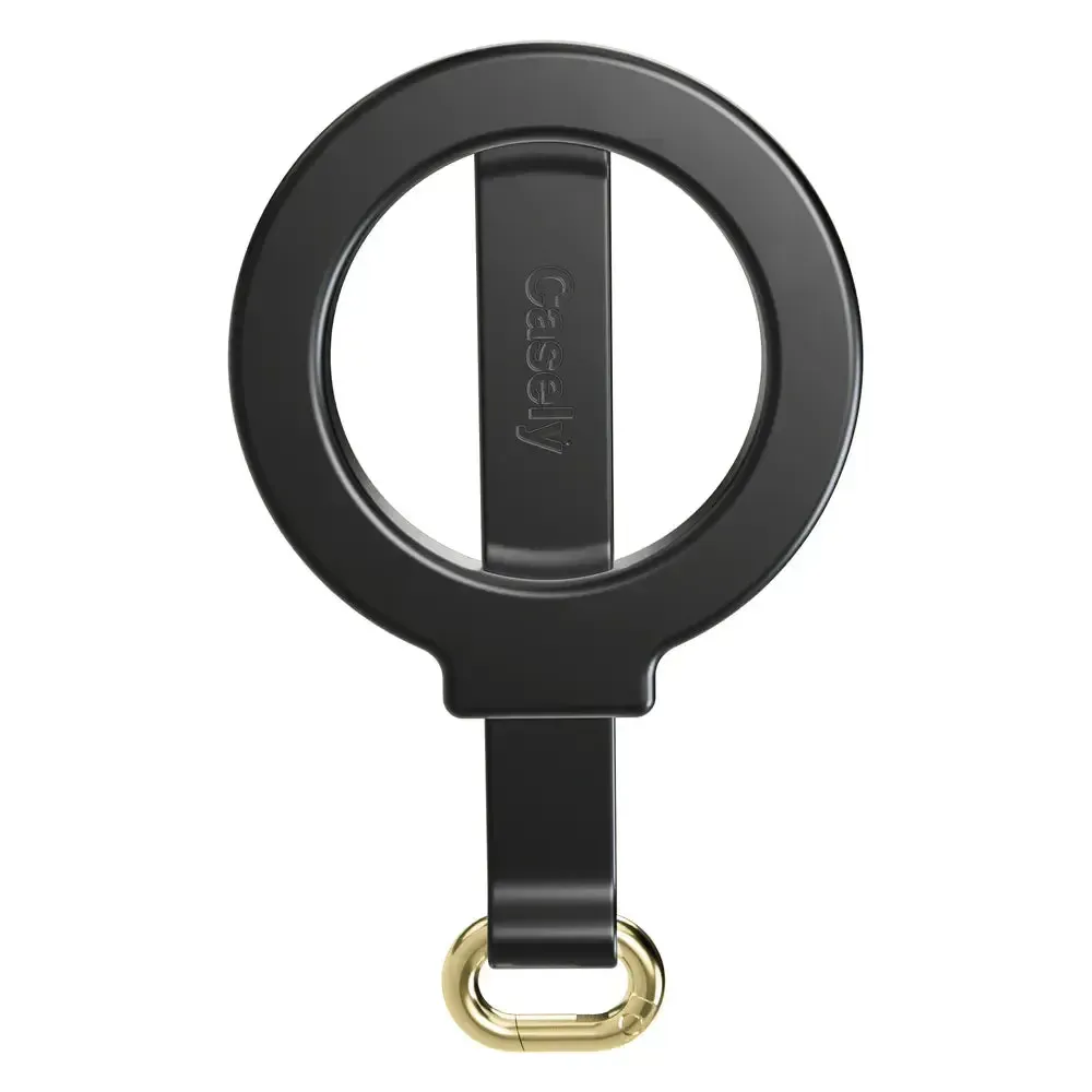 MagRing+ | Black Magnetic Adjustable Phone Ring with Keychain - Bansusa