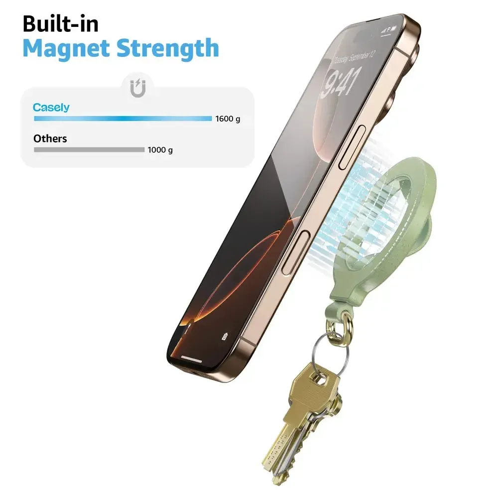 Kiwi Kiss | Matcha Green Shimmer MagRing+ with Keychain - Bansusa