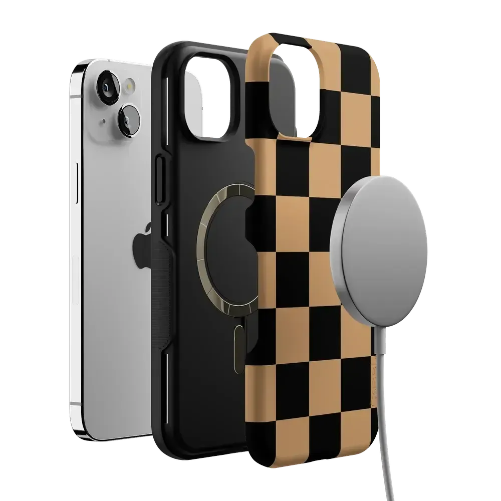 Fit Check | Black & Brown Checkerboard Case - Bansusa