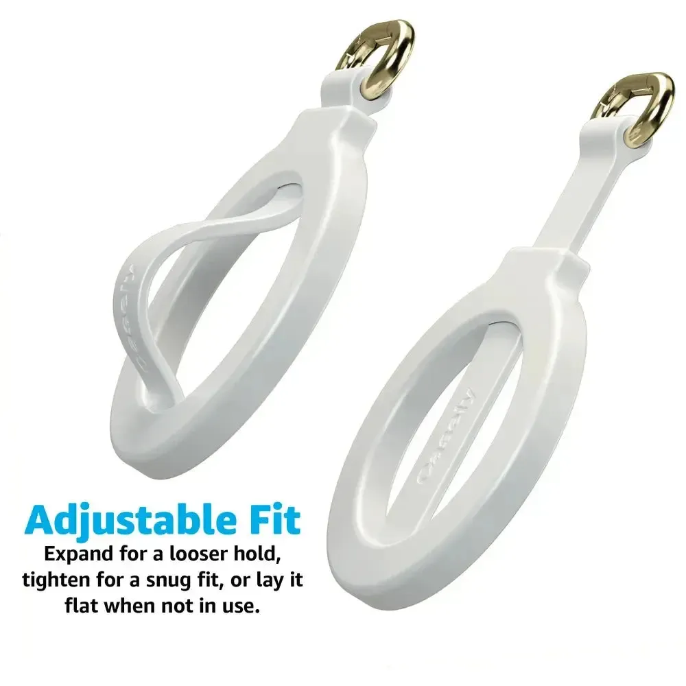 MagRing+ | Bone White Magnetic Adjustable Phone Ring with Keychain - Bansusa
