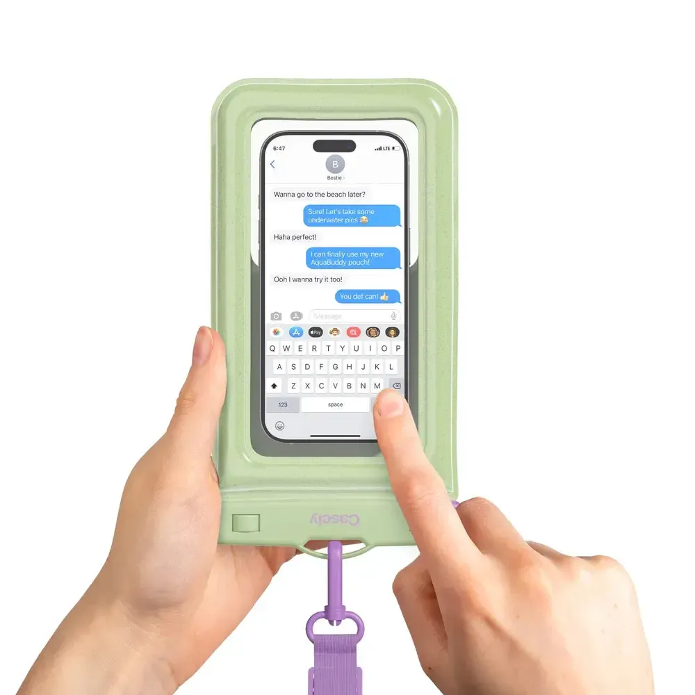 AquaBuddy | Kiwi Kiss Matcha Green Shimmer Waterproof Phone Pouch - Bansusa
